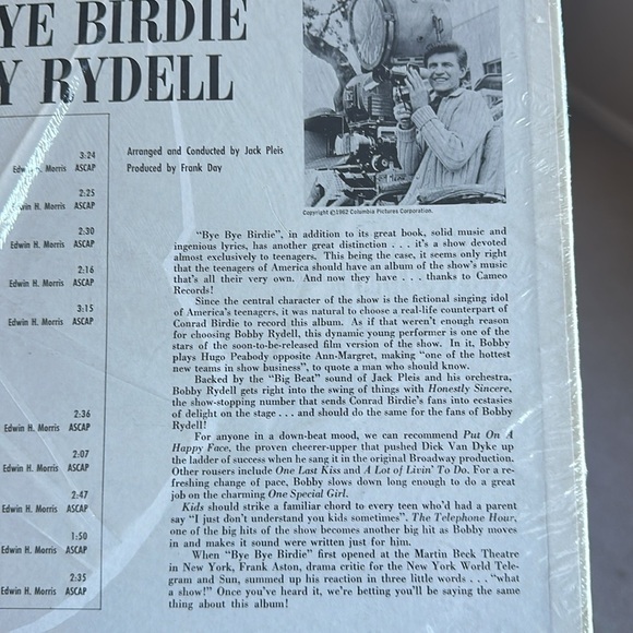 Bobby Rydell Bye Bye Birdie Vinyl Album 33 1/3 RPM - Picture 10 of 10